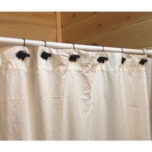 Black Bear Lodge Shower Curtain Hooks Set of 12 Black Bear